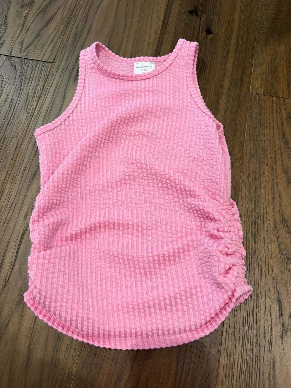 Abercrombie Kids Pink Waffle Knit Tank Top Size 5/6